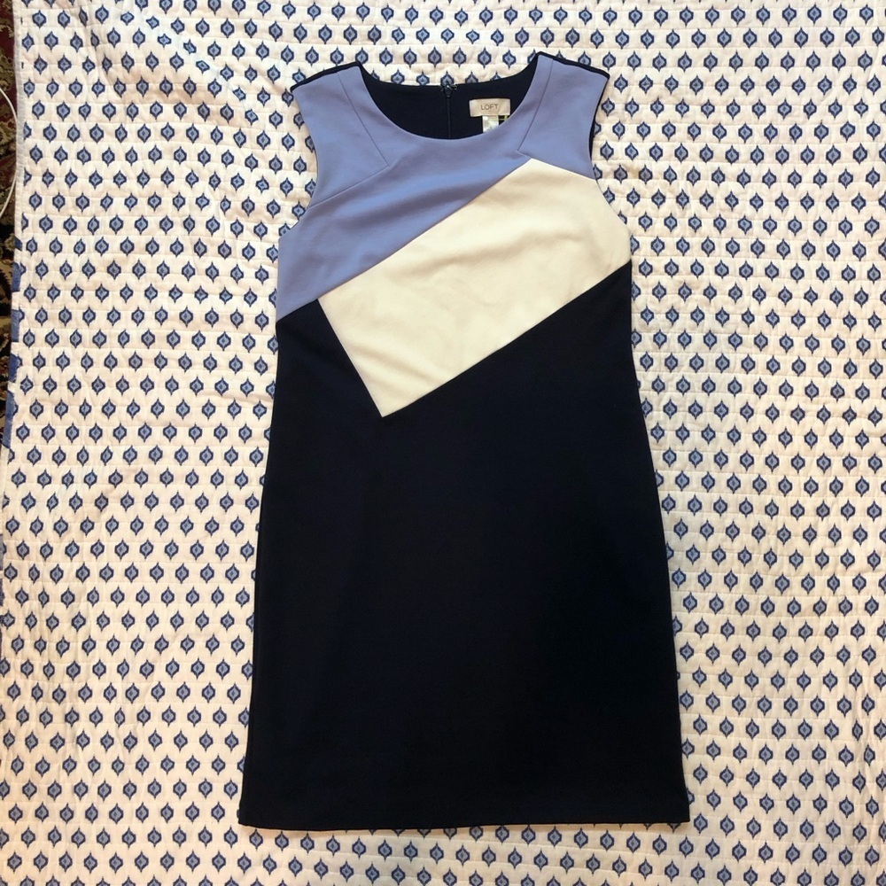 Ann Taylor 6 Colorblock Sleeveless Dress